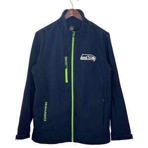 Seattle Seahawks Super Bowl Era Softshell Jacket Lg NFL G-III Navy Action Green